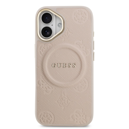 9834 GUESS HC MAGSAFE PU W/ PEONY HOT STAMP PINK iPhone 17