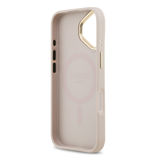 9834 GUESS HC MAGSAFE PU W/ PEONY HOT STAMP PINK iPhone 17
