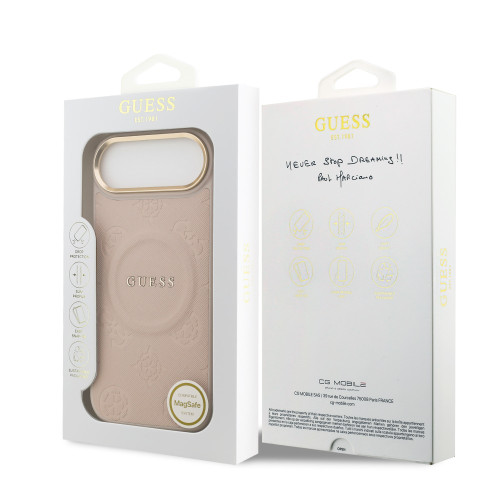9841 GUESS HC MAGSAFE PU W/ PEONY HOT STAMP PINK iPhone 17 AIR