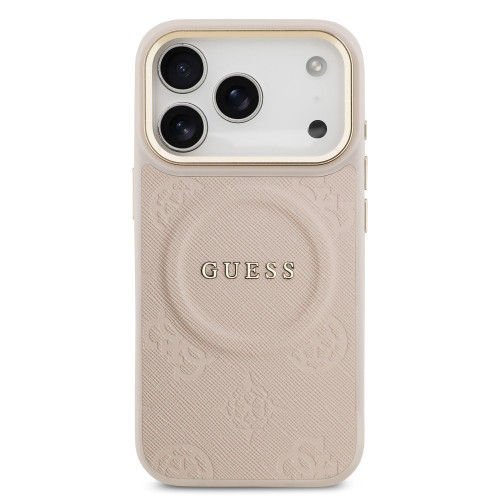 9858 GUESS HC MAGSAFE PU W/ PEONY HOT STAMP PINK iPhone 17 PRO