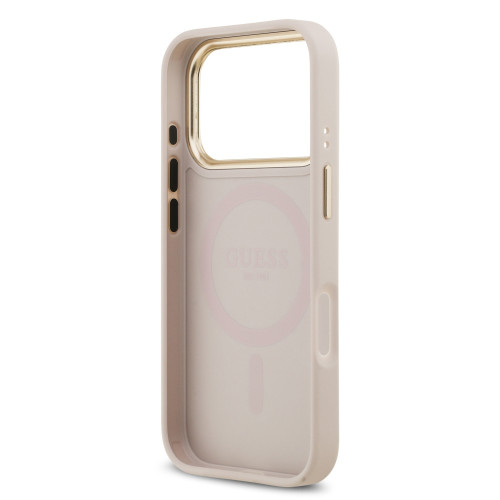 9858 GUESS HC MAGSAFE PU W/ PEONY HOT STAMP PINK iPhone 17 PRO
