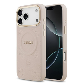 9865 GUESS HC MAGSAFE PU W/ PEONY HOT STAMP PINK iPhone 17 PRO MAX