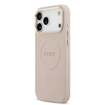 9865 GUESS HC MAGSAFE PU W/ PEONY HOT STAMP PINK iPhone 17 PRO MAX