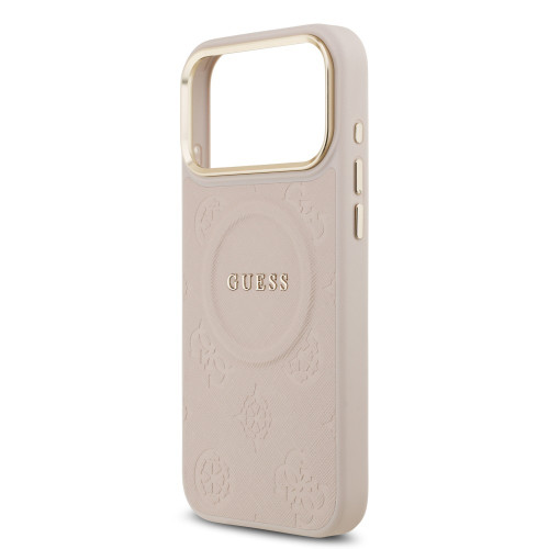9865 GUESS HC MAGSAFE PU W/ PEONY HOT STAMP PINK iPhone 17 PRO MAX