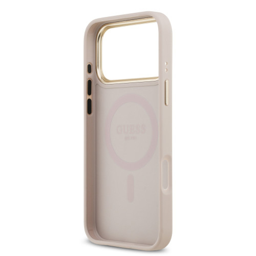 9865 GUESS HC MAGSAFE PU W/ PEONY HOT STAMP PINK iPhone 17 PRO MAX