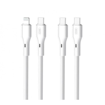 Кабел XO-NB-Q231B Fast 60W Type-C към Type-C 1M - Бял