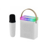 Преносима Tонколона KISONLI G22, Bluetooth (Бял) Караоке, USB, SD, FM, AUX LED RGB Преносима Tонколона KISONLI G22, Bluetooth (Бял) Караоке, USB, SD, FM, AUX LED RGB