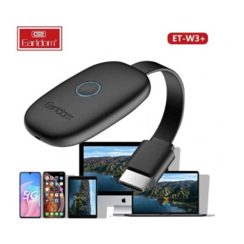 Earldom ET-W3+ – 4K Безжичен HDMI Дисплей Dongle (2.4G/5G Wi-Fi) – Screen Mirroring за Phone / Tablet / Laptop