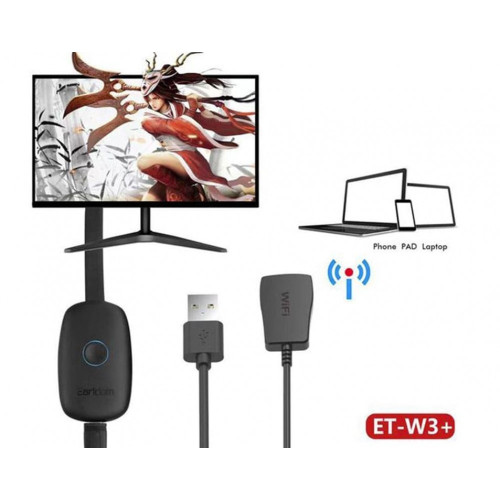 Earldom ET-W3+ – 4K Безжичен HDMI Дисплей Dongle (2.4G/5G Wi-Fi) – Screen Mirroring за Phone / Tablet / Laptop