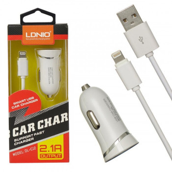 12V Зарядно LDNIO DL-C12 2.1A Lightning