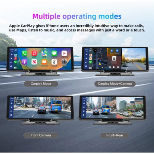 C200 10-инчов Apple Carplay/Android Auto +Видеорегистратор Безжична автомобилна стерео GPS навигация автомобилен екран , Bluetooth, Siri/Google Assistant