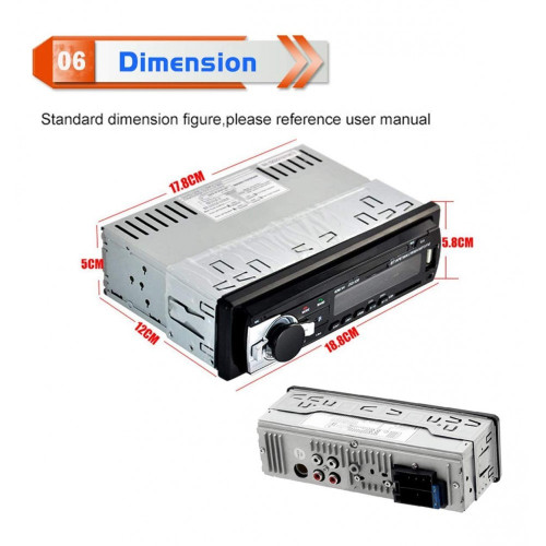 Касетофон за кола JSD-520 240W. със Bluetooth/Радио/Mp3/USB/SD