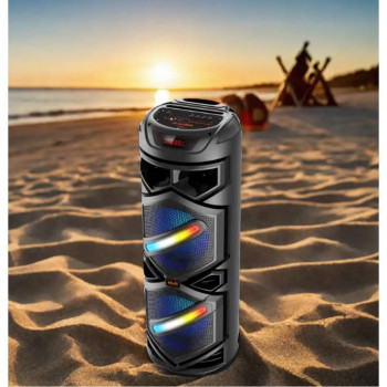 Караоке тонколона инча CH-8500 8.5"x2 | 40W, LED RGB, Микрофон