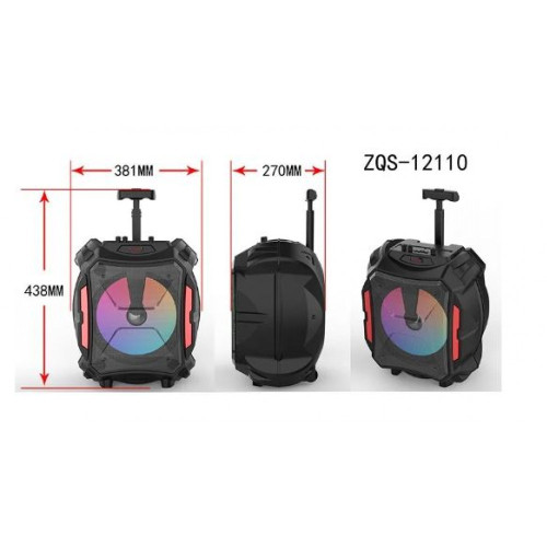ZQS12110 Портативна Караоке 30W 12'' тонколона Sing-e+жичен микрофон