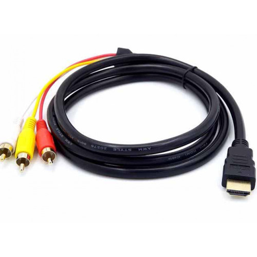 Кабел HDMI към 3 RCA - 1.8M