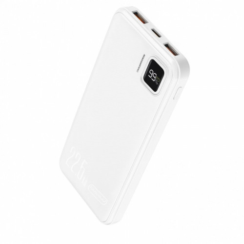 WUW Y137 22.5W POWER BANK 2X USB 1X USB-C OUT/IN - 10,000 mAh - Бял WUW Y137 22.5W POWER BANK 2X USB 1X USB-C OUT/IN - 10,000 mAh - Бял