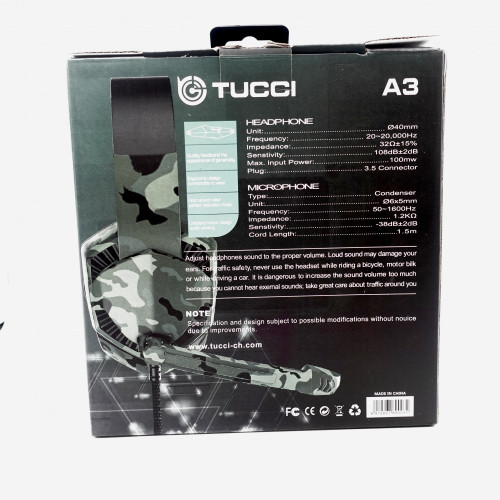 Слушалки за компютър TUCCI A3
