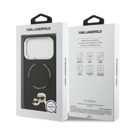 4995 KARL HC MAGSAFE PU K&C PINS BLACK IP17 PRO