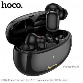 EQ17 TWS Истински безжични Bluetooth слушалки ANC Noise Canceling - Черен