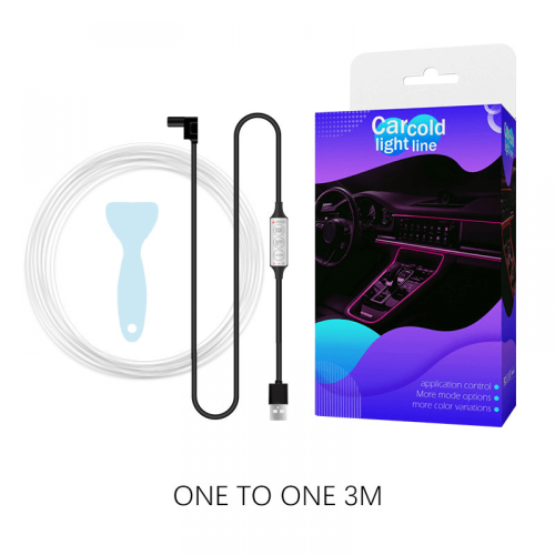 H3U LED Лед лента USB за интериор кола със светлиннен източник диод мултицветен 3м.