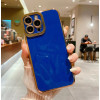 Луксозен силиконов кейс+камера TP25 iPhone 13 Pro - Син