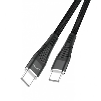 L✮Star LS-232 100W Плетен Кабел Fast Type-C към Type-C 2M - Черен