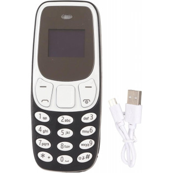 BM10 Мини мобилен телефон (Черен) – Най-малкият в света отключен Dual SIM с промяна на гласа, Bluetooth