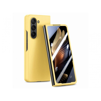 PVC Цветен кейс за Samsung Z FOLD 5 от 2 части - Жълт