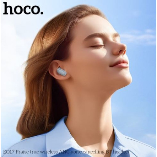 EQ17 TWS Истински безжични Bluetooth слушалки ANC Noise Canceling - Бял