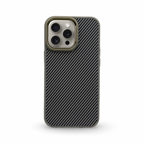 Premium Carbon Case TP-103 за iPhone 16E - Titanium сив