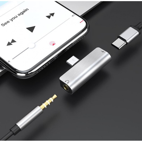 Преходник LS26 HOCO USB-C към USB-C+3.5mm