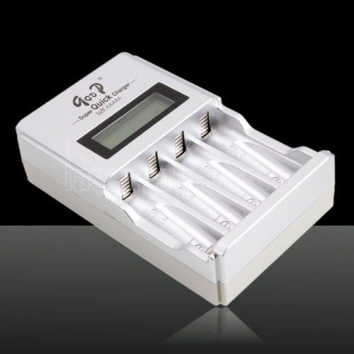GOOP GD-903 Super Quick Charger с LCD дисплей – Бързо зарядно за AA/AAA Ni-MH/Ni-CD батерии, 1800mA, с интелигентна защита
