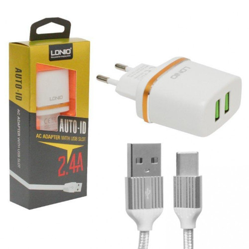 220V Зарядно LDNIO DL-AC52 2.4A TYPE-C