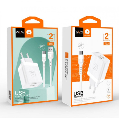 WUW T92 PD20W Зарядно с кабел USB към Micro