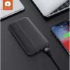 WUW-Y93 Тънко Пр.зарядно 2.1A MICRO+USB-C+2изх.USB 10,000MAH - Черен