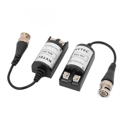 2 бр. видео балуни - NVL-201 Video Transceiver за пренос на видео сигнал на 100-1000 метра