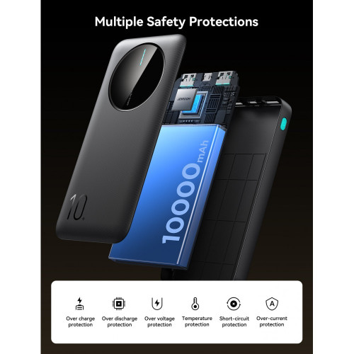 Joyroom PBF12 2.4A LED Преносима Батерия 10,000mAh 2xUSB 1USB-C IN/OUT