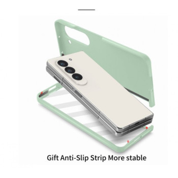PVC Цветен кейс за Samsung Z FOLD 4 от 2 части - Светло Зелен
