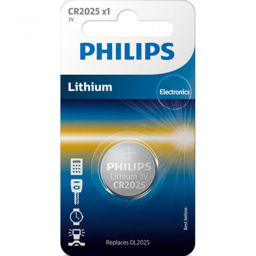 6178 Батерия Philips CR2025 Mini Lithium 1-blister 6178 Батерия Philips CR2025 Mini Lithium 1-blister
