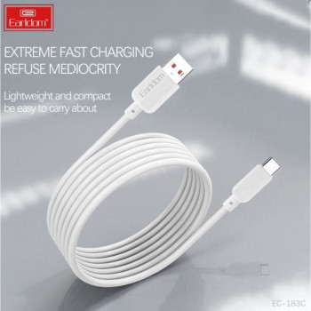 EARLDOM кабел EC183C 2.4A USB към Type-C (1M) - Бял
