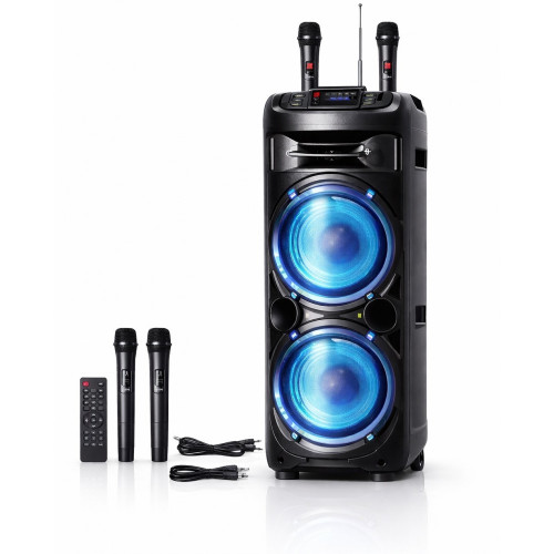 TTD-1222 12" 1000W Безжична колона говорител субуфер+ 2 безжични микрофони TTD-1222 12" 1000W Безжична колона говорител субуфер+ 2 безжични микрофони