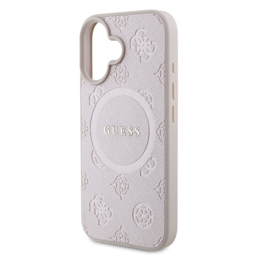 8092 GUESS HC MAGSAFE SAFFIANO PEONY CLASSIC LOGO PINK IP16