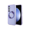 2961 Guess Galaxy S24 Plus Back cover case - IML Flowers Wreath MagSafe - Purple
