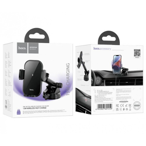 HOCO HW5 Безжично зареждаща стойка 15W 2в1 за Табло