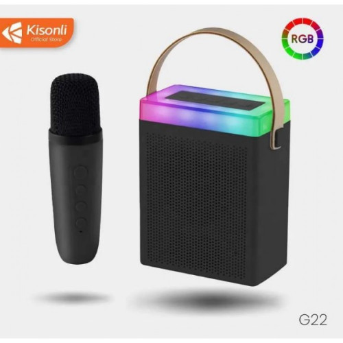 Преносима Tонколона KISONLI G22 Bluetooth ( Розов ) Караоке, USB, SD, FM, AUX LED RGB Преносима Tонколона KISONLI G22 Bluetooth ( Розов ) Караоке, USB, SD, FM, AUX LED RGB