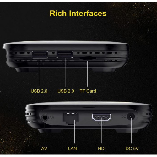 2024 HK1 RBOX H8S TV 4K HDR ULTRA HD android 13.0 TV Stick 4GB+32GB 2.4/5G Wifi 100M-LAN порт Netflix Youtube Media Player