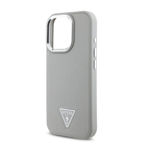 2788 GUESS HC MAGSAFE GRAINED PU TRIANGLE LOGO BEIGE IP16 PRO MAX