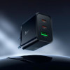 HOCO Адаптер N75 PD65W GaN 2XUSB-C 1XUSB-A изход - Черен