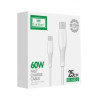 EARLDOM кабел EC-163C-C 60W USB-C към USB-C - Бял