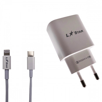 PD25W L✮Star 2в1 TC-11 FAST 2изх. USB-C+QC3.0 USB към Lightning